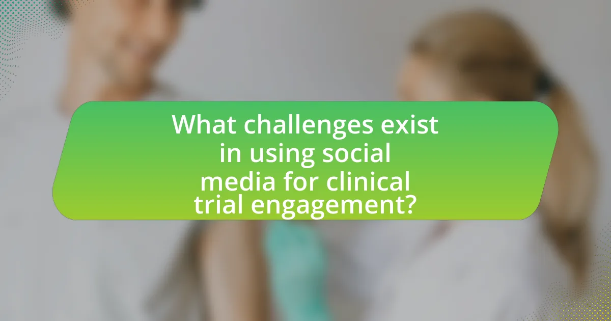 What challenges exist in using social media for clinical trial engagement?